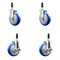 Service Caster 5 Inch 316SS Blue Poly Swivel 7/8 Inch Expanding Stem Caster Brake SCC, 2PK SS316EX20S514-PPUB-BLUE-2-TLB-2-78 - alternate 1